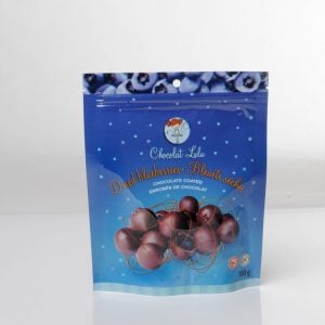 Bleuets séchés enrobés de chocolat noir (100g)